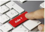 Icone bouton rouge sur clavier - logiciel batiment amiba