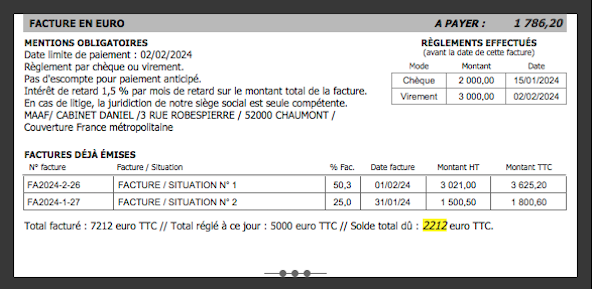 Listes impression avec amiba