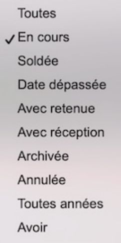 Facture amiba - Statut